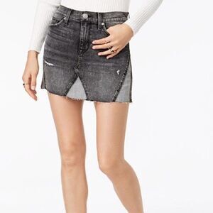 Hudson The Viper Mini denim skirt black distressed
